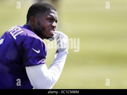 30. Juli 2016: Mankato, MN, USA – Minnesota Vikings erste Runde Draft Pick Laquon Treadwell während des Nachmittagstrainings. - 30. Juli 2016, Mankato, MN, Minnesota State University, Mankato, Minnesota Wikings Training Camp (Bild: Carlos Gonzalez/Minneapolis Star Tribune/TNS via ZUMA Wire) Stockfoto
