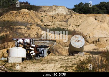 1. Oktober 2015 - Mankato, MN, USA - die Sandmine Guza Frac befindet sich im Tremepeleau County. (Siehe Dateifoto der aktiven Mine in merlin.) Independence, WI - 30/2015 (Kreditbild: Brian Peterson/Minneapolis Star Tribune/TNS via ZUMA Wire) Stockfoto