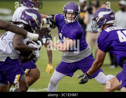 26. Juli 2018 - Eagan, MN, USA - Minnesota Vikings Linebacker Brett Taylor (45)..... .... – 26. Juli 2018, Eagan, MN, Twin Cities Orthopedics Performance Center, Minnesota Vikings Training Camp, Rookies und Quarterbacks (Kreditbild: Carlos Gonzalez/Minneapolis Star Tribune/TNS via ZUMA Wire) Stockfoto
