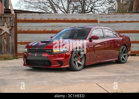 Februar 2019: 2018 Dodge Charger SRT Hellcat 6,2 l Kompressormotor Albert Pena/CSM (Credit Image: &Copy; Albert Pena/CSM via ZUMA Wire) Stockfoto