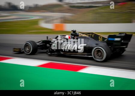 20. Februar 2019 – Montmelo, Barcelona, Katalonien, Spanien – Pietro Fittipaldi vom Rich Energy Haas F1 Team in Aktion am Morgen der dritten Reise der F1 Test Days in Montmelo. (Foto: © Javier Martinez de La Puente/SOPA Bilder via ZUMA Wire) Stockfoto
