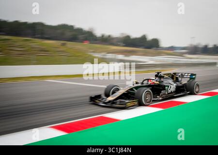20. Februar 2019 – Montmelo, Barcelona, Katalonien, Spanien – Pietro Fittipaldi vom Rich Energy Haas F1 Team in Aktion am Morgen der dritten Reise der F1 Test Days in Montmelo. (Foto: © Javier Martinez de La Puente/SOPA Bilder via ZUMA Wire) Stockfoto