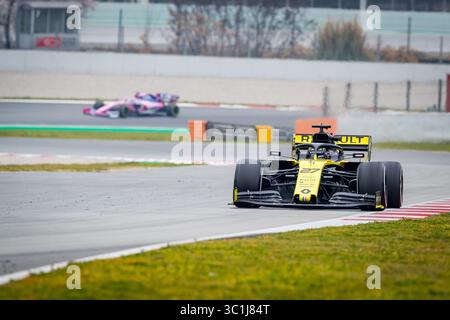 20. Februar 2019 - Montmelo, Barcelona, Katalonien, Spanien - Nico Hulkenberg vom Renault F1 Team am Morgen der dritten Reise der F1 Testtage in Montmelo. (Foto: © Javier Martinez de La Puente/SOPA Bilder via ZUMA Wire) Stockfoto