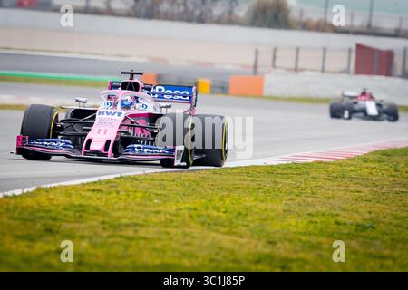 20. Februar 2019 - Montmelo, Barcelona, Katalonien, Spanien - Sergio Perez vom SportPesa Racing Point F1 Team in Aktion während der dritten Reise der F1 Test Days in Montmelo. (Foto: © Javier Martinez de La Puente/SOPA Bilder via ZUMA Wire) Stockfoto