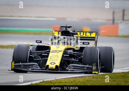20. Februar 2019 - Montmelo, Barcelona, Katalonien, Spanien - Nico Hulkenberg vom Renault F1 Team am Morgen der dritten Reise der F1 Testtage in Montmelo. (Foto: © Javier Martinez de La Puente/SOPA Bilder via ZUMA Wire) Stockfoto
