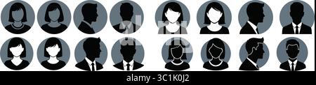 Professionelle Geschäftsleute - Avatar-Symbolgruppe Stock Vektor
