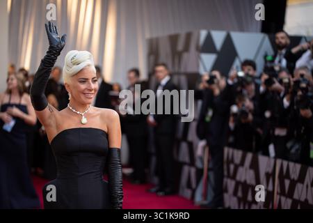 24. Februar 2019 – Hollywood, Kalifornien, USA – LADY GAGA, Oscar-Nominierung, kommt auf dem roten Teppich der 91. Oscars im Dolby Theatre in Hollywood. (Kreditbild: © AMPAS/ZUMA Wire/ZUMAPRESS.com) Stockfoto