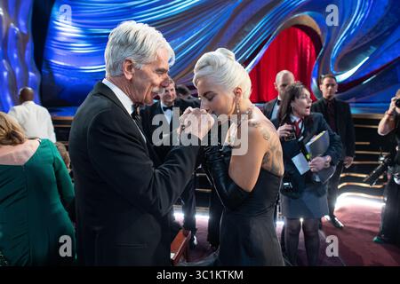 24. Februar 2019: Hollywood, Kalifornien, USA: Die Oscar-Nominierten Sam Elliot und Lady Gaga, während der 91. Oscar-Nominierung im Dolby Theatre in Hollywood, KALIFORNIEN am Sonntag, 24. Februar 2019. (Kreditbild: © AMPAS/ZUMA Wire/ZUMAPRESS.com) Stockfoto