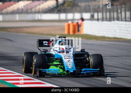 Februar 2019 - Montmelo, BARCELONA, Spanien - BARCELONA, SPANIEN, Februar 2019. #63 George RUSSELL Fahrer des Williams-Teams während des Wintertests auf dem Circuit de Barcelona Catalunya. (Kreditbild: © AFP7 via ZUMA Wire) Stockfoto