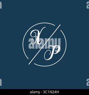 Initial Letter XP Logo-Monogramm mit kreisförmiger Linie Vektor-Grafik Stock Vektor