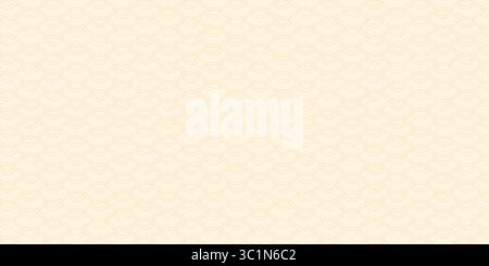 Chinesisches Silvester Golden Oriental Nahtloses Muster. Beige, elegantes Luxusmuster für das traditionelle chinesische Neujahr. Handgezeichnetes geometrisches japanisch Stock Vektor