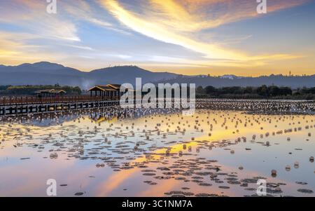 Yilong Lake Scenic Area, Yunnan, China. Stockfoto