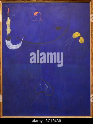 Katalanischer Bauer mit Gitarre, 1924, Joan Miró (Barcelona, 1893-Palma de Mallorca, 1983), Thyssen Bornemisza Museum, Madrid, Spanien. Stockfoto