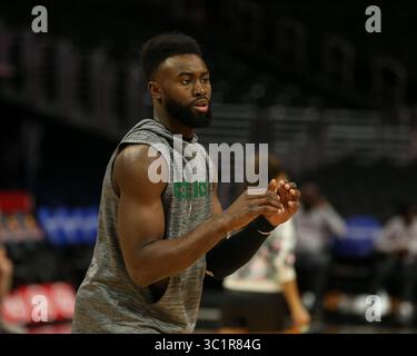 11. März 2019 Los Angeles, CA. Boston Celtics Guard Jaylen Brown #7 vor den Boston Celtics vs Los Angeles Clippers im Staples Center am 11. März 2019. (Foto von Jevone Moore)(Credit Image: &Copy; Jevone Moore / Cal Sport Media/CSM via ZUMA Wire) Stockfoto