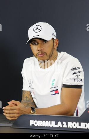 17. März 2019 - LEWIS HAMILTON bei der Pressekonferenz nach dem Rennen beim Formel 1 Grand Prix von Australien 2019 am 17. März 2019 in Melbourne, Australien (Foto: © Christopher Khoury/Australian Press Agency via ZUMA Wire) Stockfoto