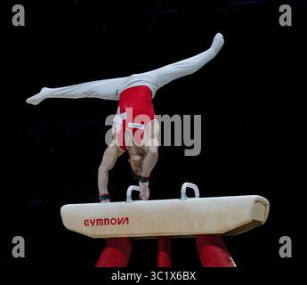 24. März 2019: Birmingham, Vereinigtes Königreich - Christian Baumann (Schweiz) im Turnen-WM 2019 in der Genting Arena Birmingham. (Credit Image: © Graham Glendinning/SOPA Images via ZUMA Wire) Stockfoto