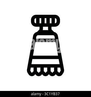 Tubus-Symbol, einfache schwarze Umrandung. Handgezeichnetes Kunstwerkzeug Stock Vektor