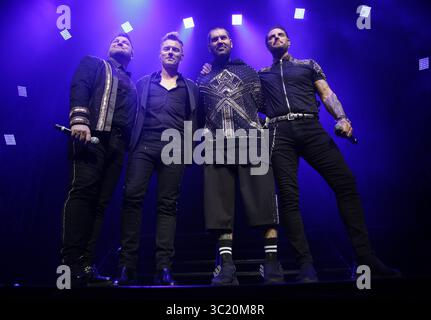 April 2019 - Sydney, NSW, Australien - Boyzone trat während der Thank You & Goodnight Farewell Tour auf dem ICC in Sydney auf. (Credit Image: © Belinda Vel Photography/SOPA Images via ZUMA Wire) Stockfoto