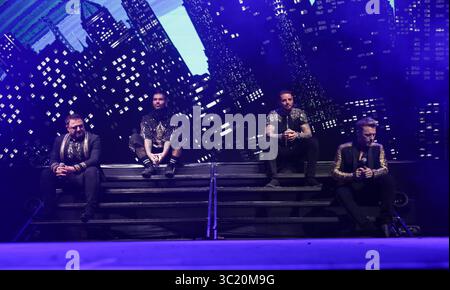 April 2019 - Sydney, NSW, Australien - Boyzone trat während der Thank You & Goodnight Farewell Tour auf dem ICC in Sydney auf. (Credit Image: © Belinda Vel Photography/SOPA Images via ZUMA Wire) Stockfoto