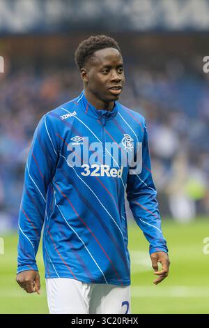 DJEIDI GASSAMA, professioneller Fußballspieler, spielt derzeit für den Rangers FC, eine Fußballmannschaft in der schottischen Premier Division. Stockfoto