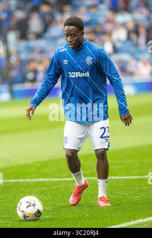 DJEIDI GASSAMA, professioneller Fußballspieler, spielt derzeit für den Rangers FC, eine Fußballmannschaft in der schottischen Premier Division. Stockfoto