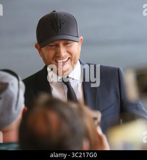 LAS VEGAS, NEVADA - APRIL 07: Country-Superstar Cole Swindell während der 54. Academy of Country Music Awards in der MGM Grand Garden Arena am 07. April 2019 in Las Vegas, Nevada. ...Leute: Cole Swindell. (Kreditbild: © SMG via ZUMA Wire) Stockfoto