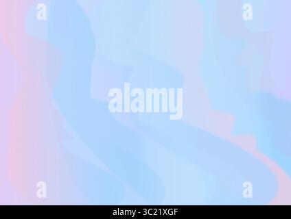 Abstrakter Hintergrund mit sanften Pastellfarben, hauptsächlich in hellblauen, rosa und Lavendeltönen. Glatte, fließende Formen erzeugen einen Verlaufseffekt Stock Vektor