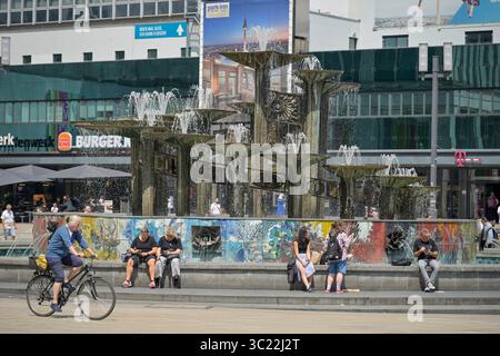 Brunnen der Völkerfreundschaft, Alexanderplatz, Mitte, Berlin, Deutschland Stockfoto