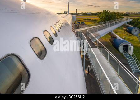 28. Juni 2016 - Stockholm, Schweden - Stockholm, Arlanda, Schweden - The Jumbo Stay (Jumbohostel), eine Herberge, die ein umgebautes Flugzeug der Boeing 747 ist. Es befindet sich am Eingang zum Flughafen Stockholm Arlanda. (Kreditbild: © Edwin Remsberg / Vwpics/VW Pics via ZUMA Wire) Stockfoto