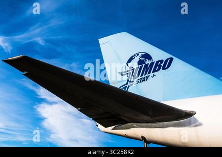 28. Juni 2016 - Stockholm, Schweden - Stockholm, Arlanda, Schweden - The Jumbo Stay (Jumbohostel), eine Herberge, die ein umgebautes Flugzeug der Boeing 747 ist. Es befindet sich am Eingang zum Flughafen Stockholm Arlanda. (Kreditbild: © Edwin Remsberg / Vwpics/VW Pics via ZUMA Wire) Stockfoto