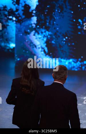 Barcelona, Katalonien, Spanien. Juli 2025. König Felipe VI. Von Spanien, Königin Letizia von Spanien nimmt am 23. Juli 2025 in Barcelona, Spanien, an der Gala der Princess of Girona Awards 2025 im Gran Teatre del Liceu Teil (Foto: © Jack Abuin/ZUMA Press Wire). Nicht für kommerzielle ZWECKE! Stockfoto
