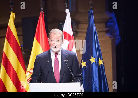 Barcelona, Katalonien, Spanien. Juli 2025. König Felipe VI. Von Spanien nimmt am 23. Juli 2025 an der Gala der Princess of Girona Awards 2025 im Gran Teatre del Liceu in Barcelona, Spanien Teil (Foto: © Jack Abuin/ZUMA Press Wire). Nicht für kommerzielle ZWECKE! Stockfoto