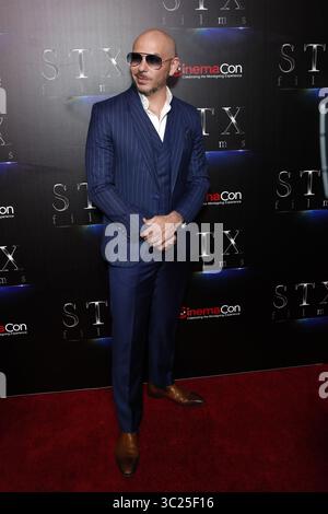 April 2019 - Las Vegas, NV, USA - LAS VEGAS - 2. APR: Pitbull bei der CinemaCon 2019 - STX Films im Caesars Palace am 2. April 2019 in Las Vegas, NV (Kreditbild: © Kathy Hutchins Via ZUMA Wire) Stockfoto