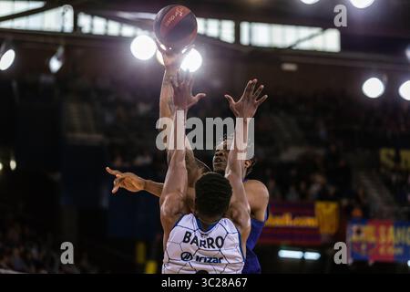 19. Mai 2019 - Barcelona, Barcelona, Spanien - Kevin Seraphin, Platz 1 des FC Barcelona Lassa beim Liga Endesa Spiel zwischen FC Barcelona Lassa und Delteco GBC im Palau Blaugrana in Barcelona. Mai 2019. (Kreditbild: © AFP7 via ZUMA Wire) Stockfoto