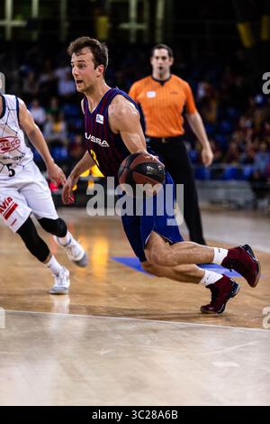 19. Mai 2019 - Barcelona, Barcelona, Spanien - Kevin Pangos, Platz 3 des FC Barcelona Lassa während des Liga Endesa Spiels zwischen dem FC Barcelona Lassa und Delteco GBC im Palau Blaugrana in Barcelona. Mai 2019. (Kreditbild: © AFP7 via ZUMA Wire) Stockfoto