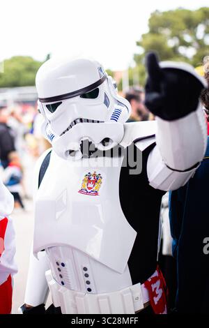 18. Mai 2019 - Barcelona, BARCELONA, SPANIEN - Fans Ambient während der Super League of Rugby, Einem XIII-Spiel zwischen Dragons Catalans und Wigan Warriors im Camp Nou Stadium in Barcelona, 18. Mai 2019, Spanien. (Kreditbild: © AFP7 via ZUMA Wire) Stockfoto