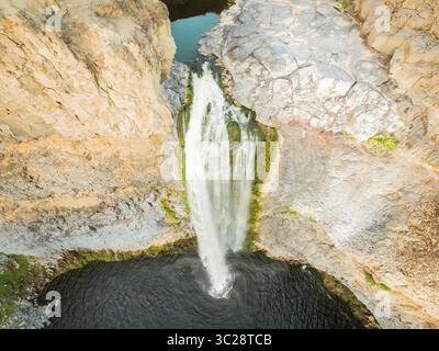 18. August 2016 - Lacrosse, Washington, Vereinigte Staaten - aus der Vogelperspektive der Palouse Falls in Washington, USA. (Foto: © Amazing Aerial Via ZUMA Wire) Stockfoto