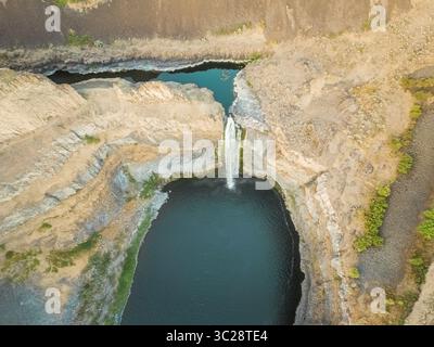 18. August 2016 - Lacrosse, Washington, Vereinigte Staaten - aus der Vogelperspektive der Palouse Falls in Washington, USA. (Foto: © Amazing Aerial Via ZUMA Wire) Stockfoto