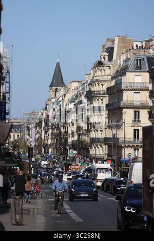 Blick auf den Boulevard raspail paris Stockfoto