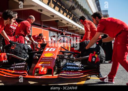 Mai 2019 - Barcelona, BARCELONA, SPANIEN - BARCELONA, KATALONIEN 14. Mai 2019, Charles Leclerc Fahrer von Ferrari auf dem Circuit de Barcelona Catalunya während der Testphase des GP von Spanien (Bild: © AFP7 Via ZUMA Wire) Stockfoto