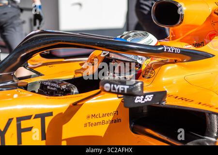 Mai 2019 - Barcelona, BARCELONA, SPANIEN - BARCELONA, KATALONIEN 14. Mai 2019, Carlos Sainz Fahrer von McLaren auf dem Circuit de Barcelona Catalunya während der Testphase des spanischen GP (Bild: © AFP7 Via ZUMA Wire) Stockfoto