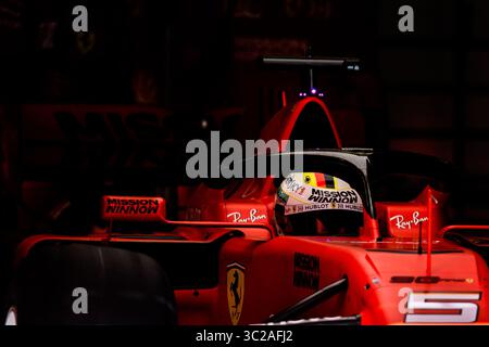 Mai 2019 - Barcelona, BARCELONA, SPANIEN - BARCELONA, KATALONIEN 14. Mai 2019, Sebastian Vettel Fahrer von Ferrari auf dem Circuit de Barcelona Catalunya während der Testphase des GP von Spanien (Bild: © AFP7 Via ZUMA Wire) Stockfoto