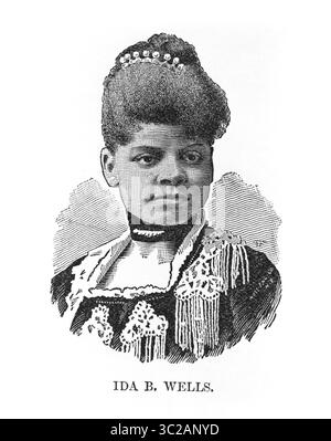 IDA B. Wells (1862-1931), afroamerikanische Journalistin, Bürgerrechtschef und einer der Gründer der National Association for the Advancement of Colored People (NAACP), Illustration, 1891 (Credit Image: © Circa Images/JT Vintage via ZUMA Press Wire) Stockfoto