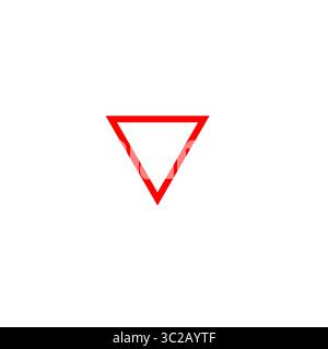 Warnung mit Dreiecksymbol. Rote Umrissform. Gefahrenwarnschild. Symbol für Vektor-Aufmerksamkeit. Stock Vektor