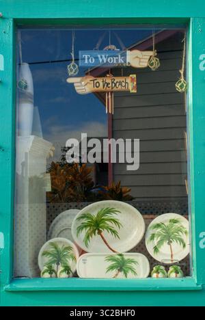 24. Mai 2019: Bahamas: Fantasy Boutique Souvenirs Shop, Hope Town, Elbow Cay, Abacos. Bahamas. (Kreditbild: © Sergi Reboredo/ZUMA Wire) Stockfoto