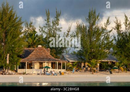 24. Mai 2019: Bahamas: Cat Island, Bahamas. Cottages am Strand. Hotel Fernandez Bay Village Resort. Touristen, die sich am Strand entspannen. (Kreditbild: © Sergi Reboredo/ZUMA Wire) Stockfoto