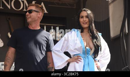 24. Mai 2019 - Napa, CA, USA - NAPA, KALIFORNIEN - 24. MAI: Brie Bella von den Bella Twins und Voltaggio Brothers auf der Bühne während des BottleRock Napa Valley 2019 auf der Napa Valley Expo am 24. Mai 2019 in Napa, Kalifornien. Foto: ImageSPACE (Foto: © Imagespace via ZUMA Wire) Stockfoto
