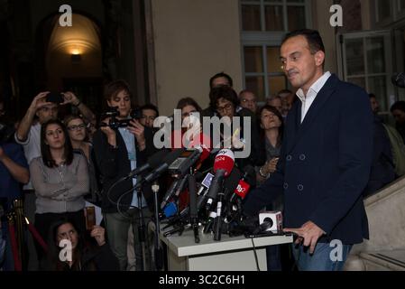 Mai 2019 - Turin, Piemont, Italien - Turin, Italien - 27. Mai, Wahl der Region Piemont 2019: Alberto Cirio neuer Präsident der Region Piemont (Bild: © Stefano Guidi/ZUMA Wire) Stockfoto