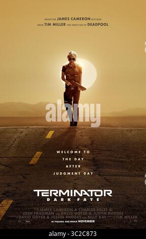 ERSCHEINUNGSDATUM: 1. November 2019 TITEL: Terminator: Dark Fate STUDIO: Paramount Pictures REGISSEUR: Tim Miller PLOT: Plot unknown: Nächster Teil der Terminator-Serie MIT LINDA HAMILTON als Sarah Connor Poster Art (Credit Image: © Paramount Pictures/Entertainment Pictures/ZUMAPRESS.com) Stockfoto