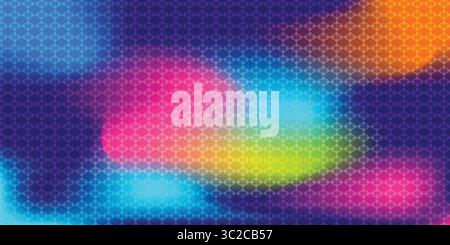 Lebendiger Farbverlauf mit dezentem, geometrisch überlagertem abstraktem Hintergrund Stock Vektor